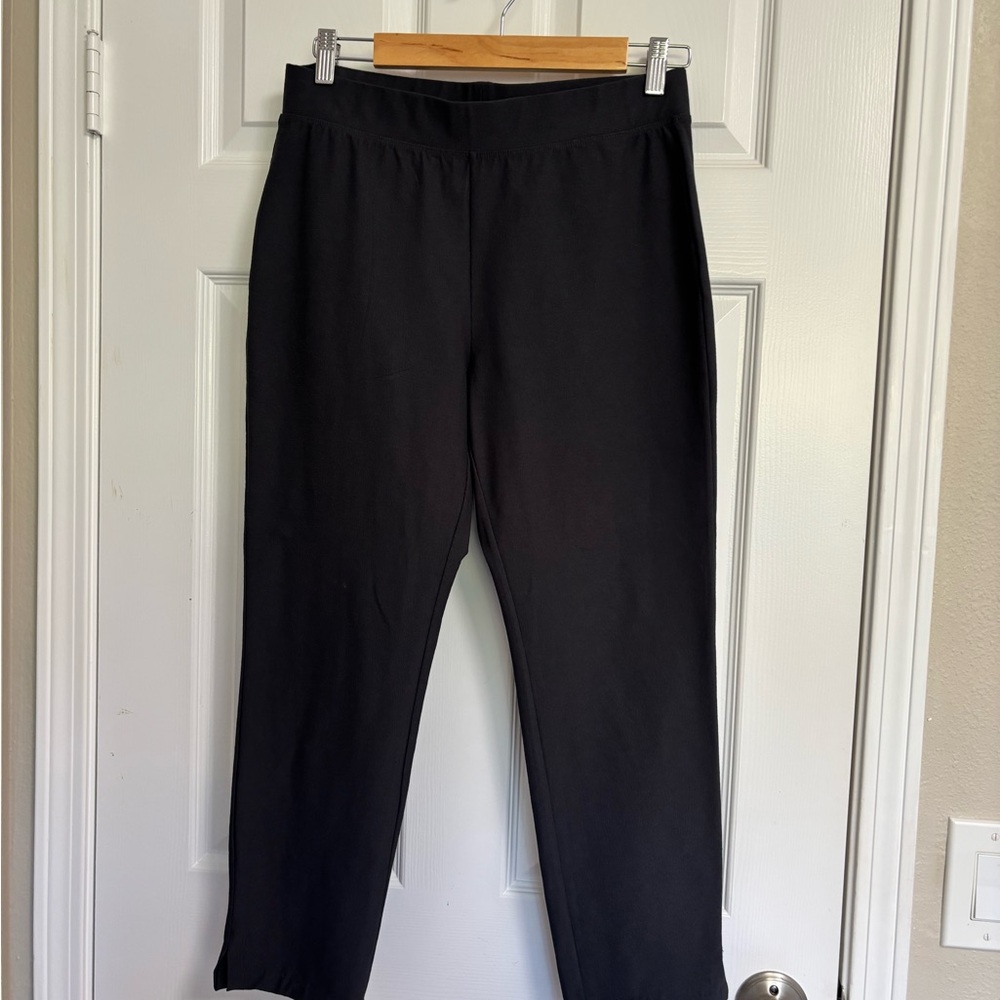 Eileen Fisher Charcoal Gray Crepe Pants